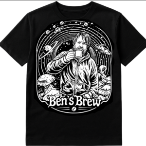 ben's brew t shirt black and white